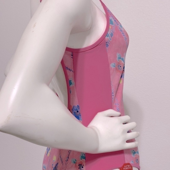 LoveShackFancy x Beach Riot Cheryl Hints Of Hibiscus Floral Zip Swimsuit M - Picture 10 of 12